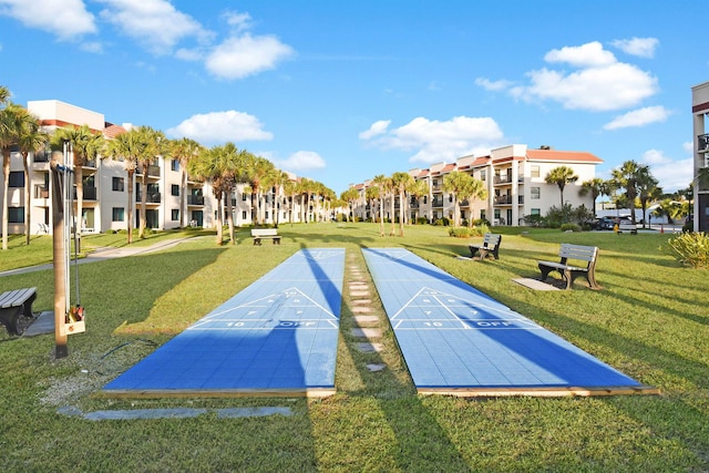 4250 A1A S B36, Saint Augustine, FL 32080 - surrounding community featuring a residential view, a lawn, and shuffleboard