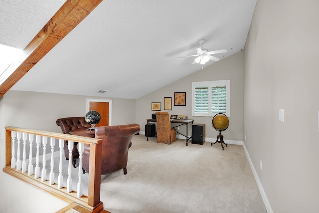 6 Versaggi Pl, Saint Augustine, FL 32080 - carpeted office space featuring ceiling fan and lofted ceiling