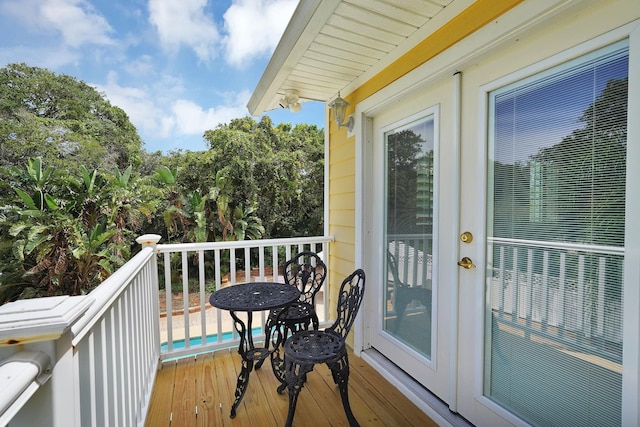 6 Versaggi Pl, Saint Augustine, FL 32080 - balcony with french doors and view of pool