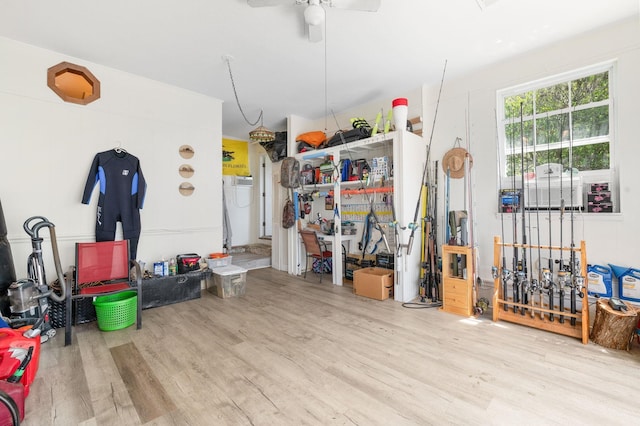 18 Ocean Ave, Saint Augustine, FL 32084 - garage featuring ceiling fan