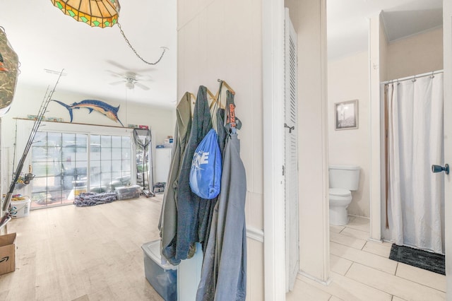 18 Ocean Ave, Saint Augustine, FL 32084 - bathroom featuring toilet and ceiling fan