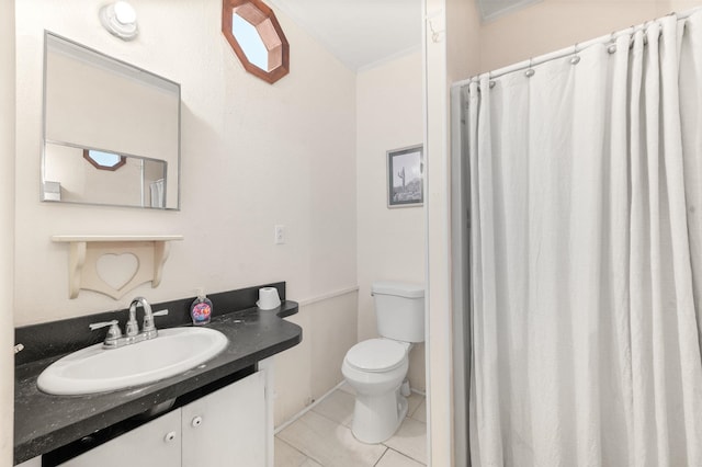 18 Ocean Ave, Saint Augustine, FL 32084 - bathroom featuring vanity, tile patterned floors, and a shower with shower curtain