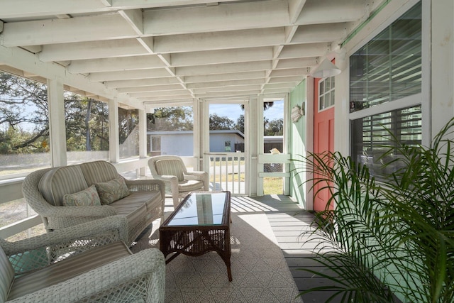 view of sunroom