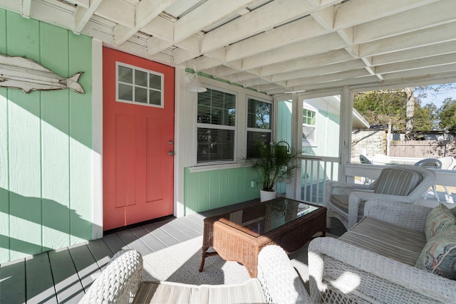 view of sunroom / solarium