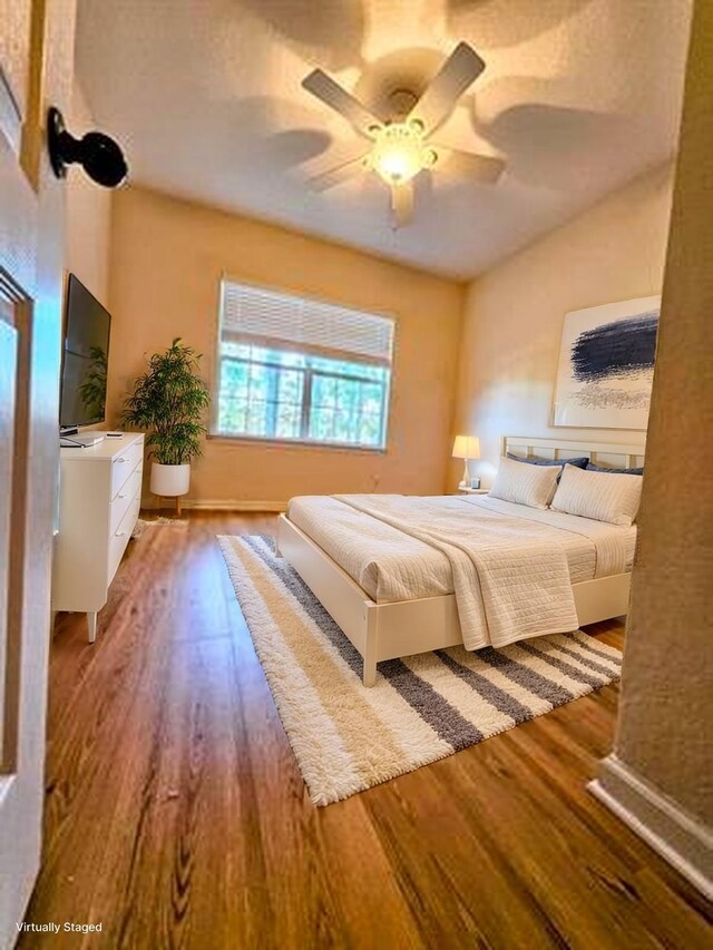 130 Bayberry Cir Unit 1501, Saint Augustine, FL 32086 - bedroom with wood finished floors and a ceiling fan