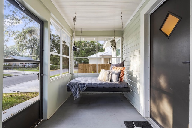 sunroom / solarium with plenty of natural light