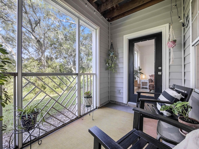 view of sunroom
