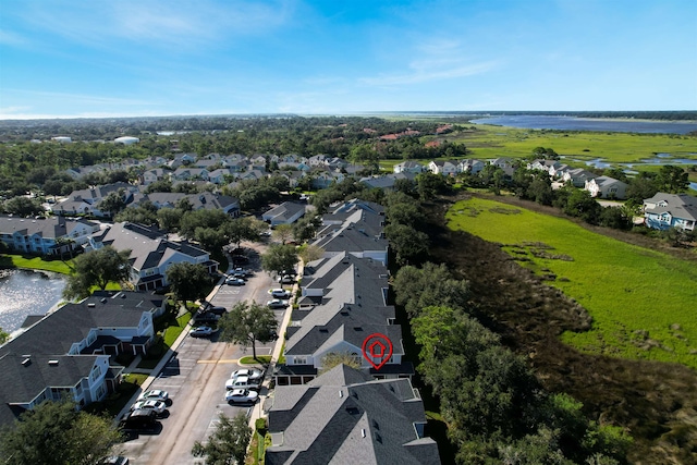 drone / aerial view with a residential view