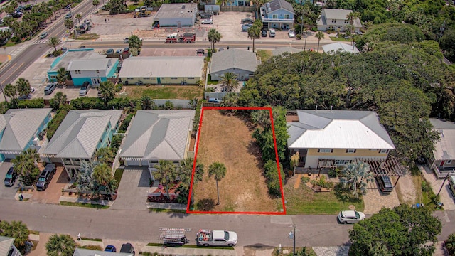207 12th St, Saint Augustine, FL 32080 - aerial view of residential area featuring property parcel outlined