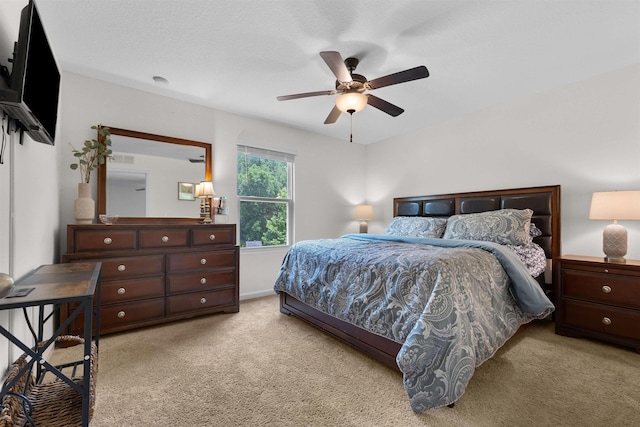 121 Sawmill Forest Ct, Saint Augustine, FL 32086 - bedroom with a ceiling fan and light carpet