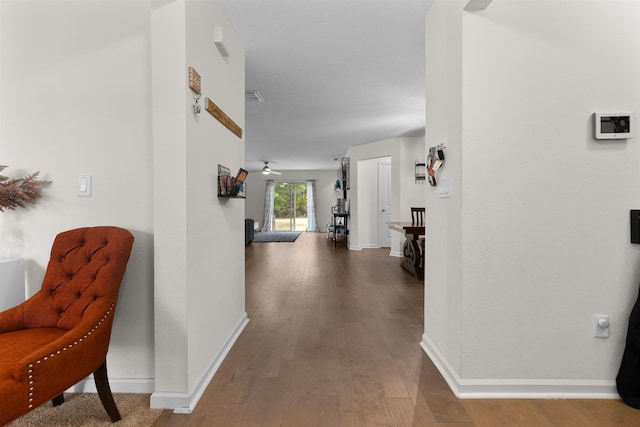121 Sawmill Forest Ct, Saint Augustine, FL 32086 - hallway featuring baseboards and wood finished floors