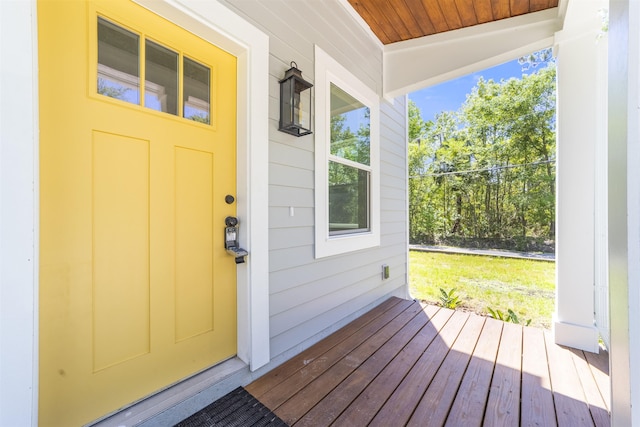 974 Alexander St, Saint Augustine, FL 32084 - view of exterior entry featuring a porch