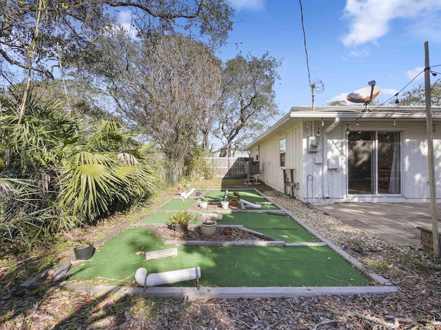 view of yard with a patio area