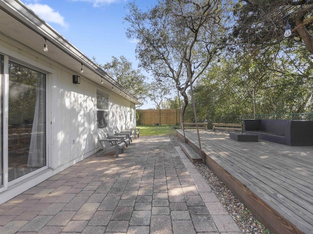 view of patio / terrace featuring a wooden deck