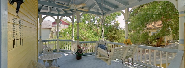 deck with a gazebo