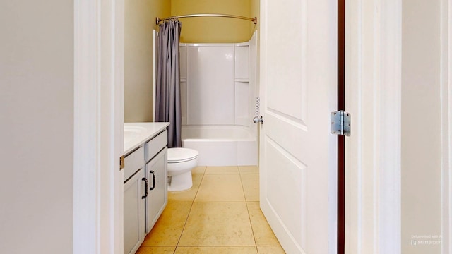 61 Grey Hawk Dr, Saint Augustine, FL 32092 - bathroom with vanity, shower / tub combo, and tile patterned flooring