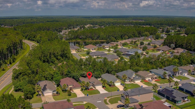 61 Grey Hawk Dr, Saint Augustine, FL 32092 - aerial view of property and surrounding area with a heavily wooded area and nearby suburban area