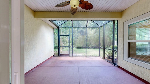 61 Grey Hawk Dr, Saint Augustine, FL 32092 - unfurnished sunroom featuring ceiling fan and healthy amount of natural light