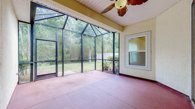 61 Grey Hawk Dr, Saint Augustine, FL 32092 - unfurnished sunroom with a ceiling fan