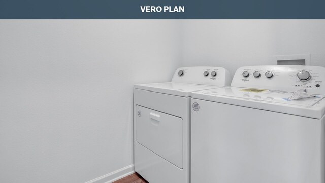 laundry area featuring washer and dryer