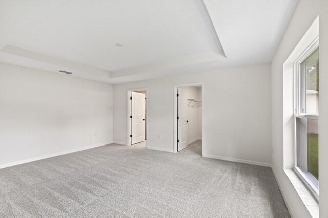 10 Reine Pl, Palm Coast, FL 32164 - unfurnished room with a tray ceiling, light carpet, and baseboards