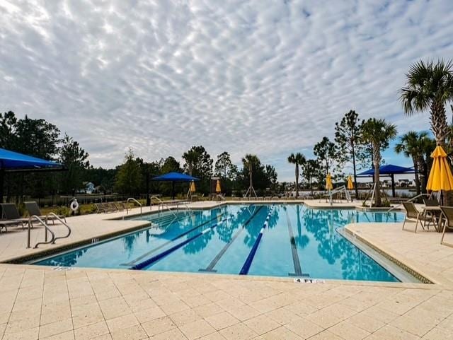 view of pool with a patio