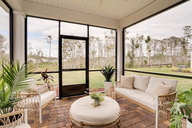 view of sunroom