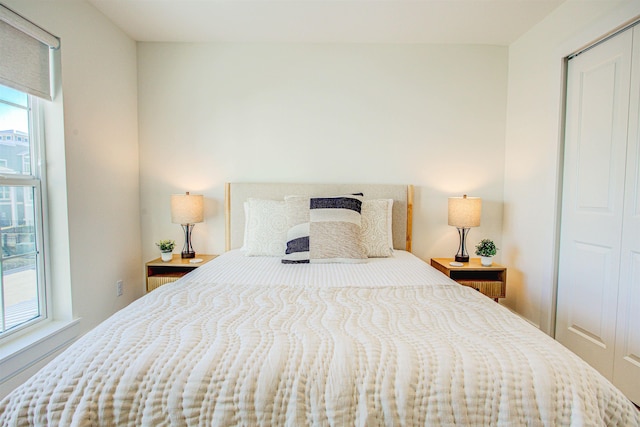 bedroom with a closet