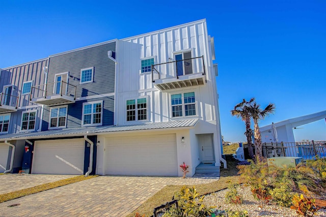 view of property featuring a garage