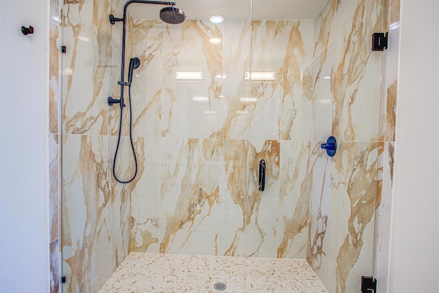 bathroom featuring walk in shower