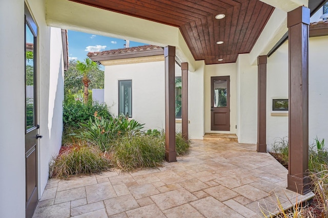 view of doorway to property