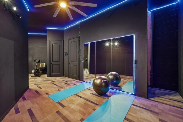 1332 Ponte Vedra Blvd, Ponte Vedra Beach, FL 32082 - exercise room with ceiling fan