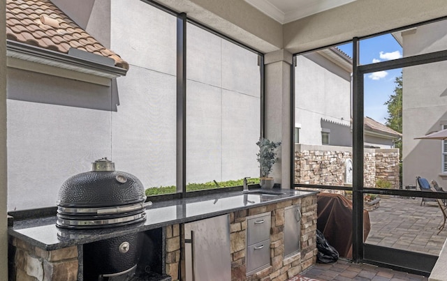 interior space featuring sink