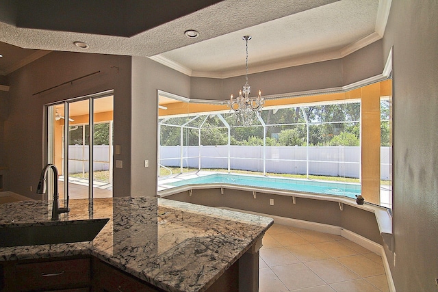 30 Fortress Pl, Palm Coast, FL 32137 - view of pool featuring a sink and a chandelier