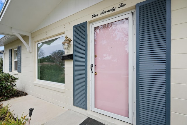 view of doorway to property