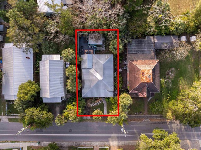 162 Martin Luther King Ave, Saint Augustine, FL 32084 - aerial view of property and surrounding area featuring property boundaries highlighted
