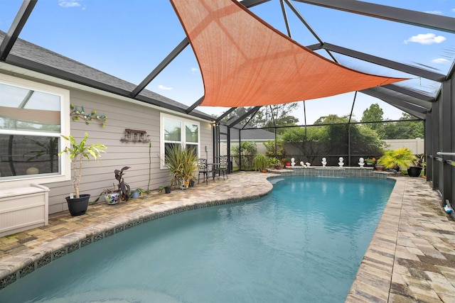 196 Sawmill Forest Ct, Saint Augustine, FL 32086 - view of pool with glass enclosure and a patio area