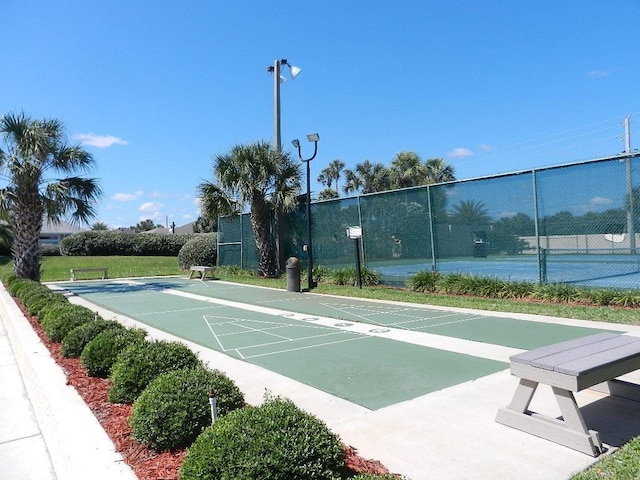66 Village Del Lago Cir, Saint Augustine, FL 32080 - view of community with shuffleboard and fence