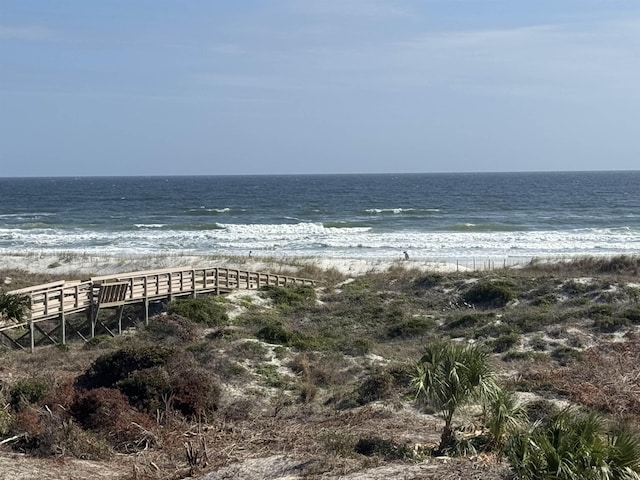 property view of water with a view of the beach