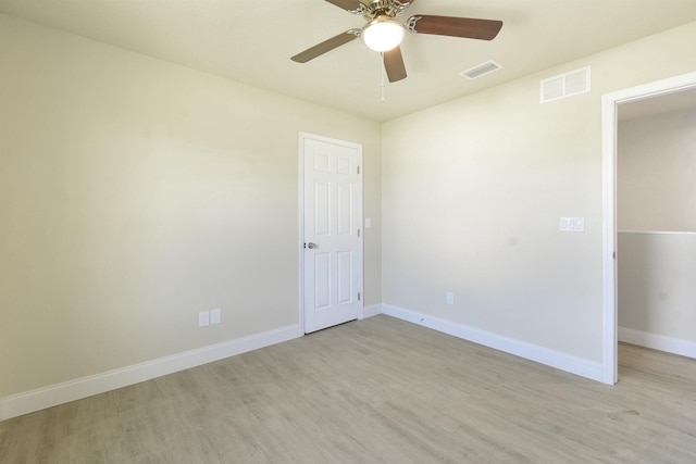 641 W Cathedral, Saint Augustine, FL 32084 - unfurnished room featuring visible vents, light wood-style flooring, and baseboards