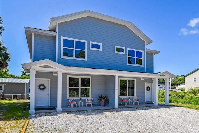 view of front of house featuring covered porch