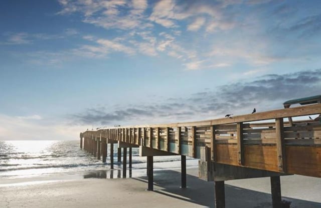 641 W Cathedral, Saint Augustine, FL 32084 - view of dock featuring a view of the beach and a water view