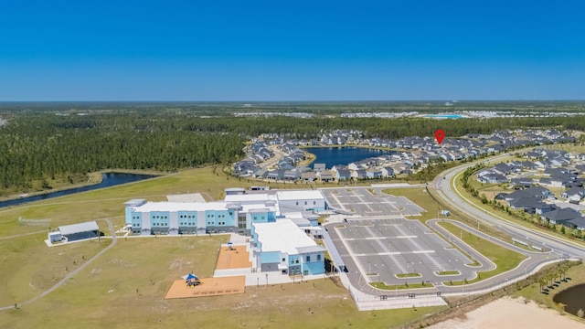 98 Windermere Way, Saint Augustine, FL 32095 - aerial overview of property's location with a nearby body of water and a forest
