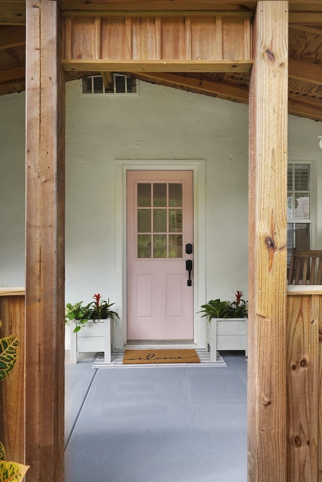 view of doorway to property