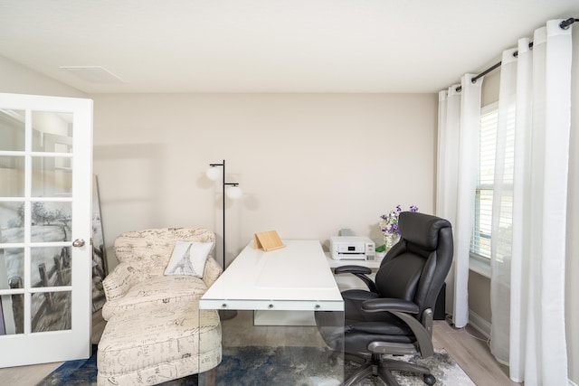 135 Sunstone Ct, Saint Augustine, FL 32086 - office area with light wood-type flooring and baseboards
