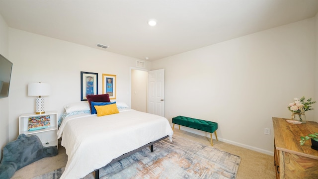 view of carpeted bedroom