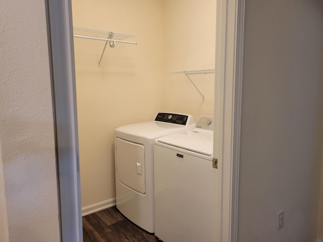 201 Blue Creek Way, Saint Augustine, FL 32086 - washroom with washer and clothes dryer and dark wood-style floors