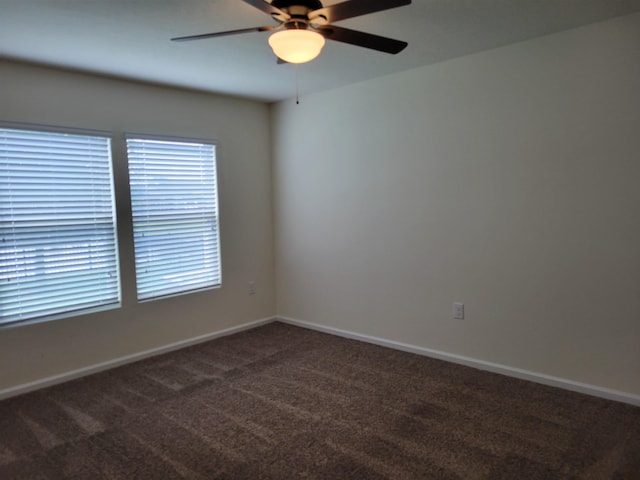 201 Blue Creek Way, Saint Augustine, FL 32086 - unfurnished room with a ceiling fan, dark colored carpet, and healthy amount of natural light