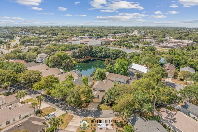 aerial view with a residential view