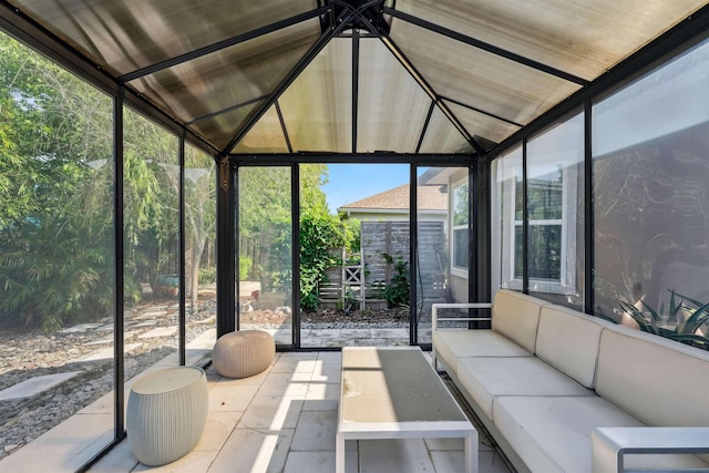 1337 Nochaway Dr, Saint Augustine, FL 32092 - sunroom / solarium with outdoor lounge area and vaulted ceiling